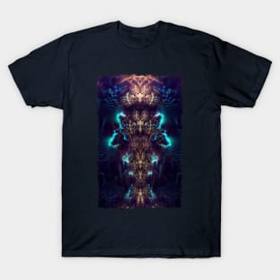 Crystal Magma- Visionary Fractal Manipulation - Manafold Art T-Shirt